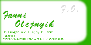 fanni olejnyik business card